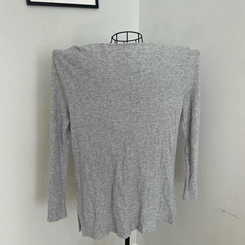 Michael Kors Gray Lace-Up Blouse